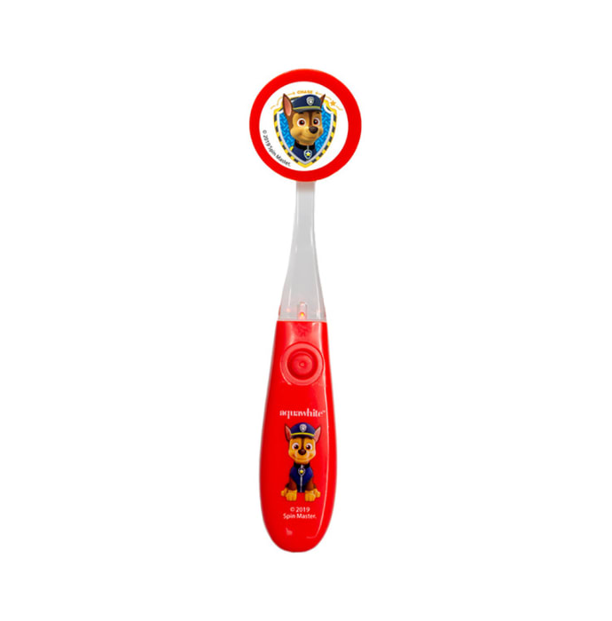 Aquawhite Paw Patrol Flashhh Toothbrush with Hygiene Cup Red