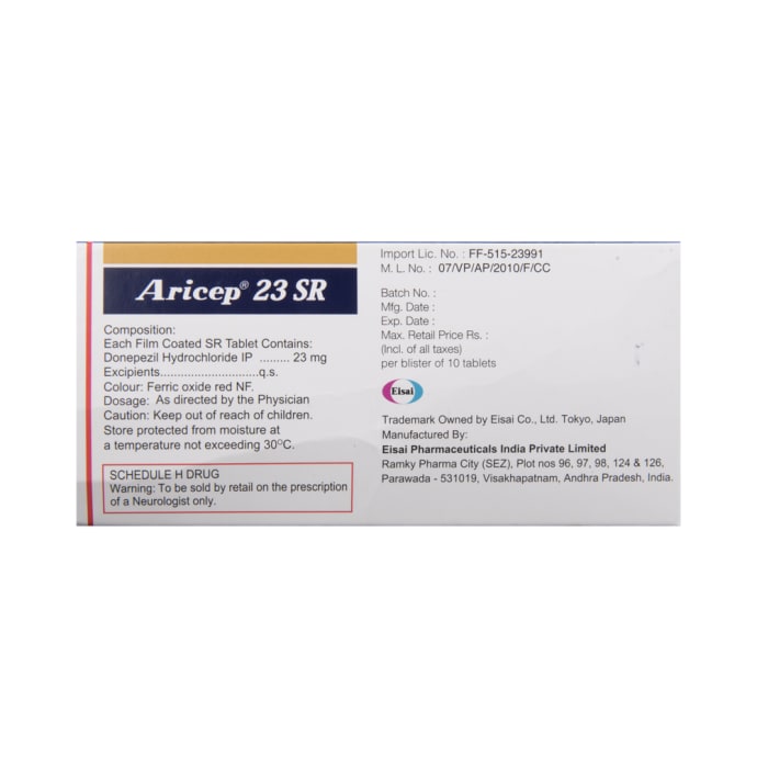 Aricep 23mg Tablet SR (10'S)