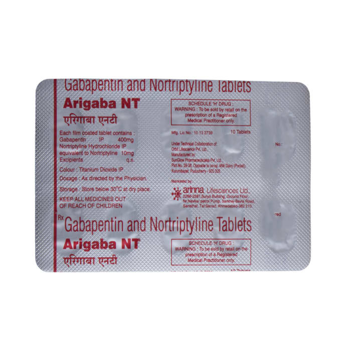 Arigaba NT 400mg / 10mg Tablet (10'S)