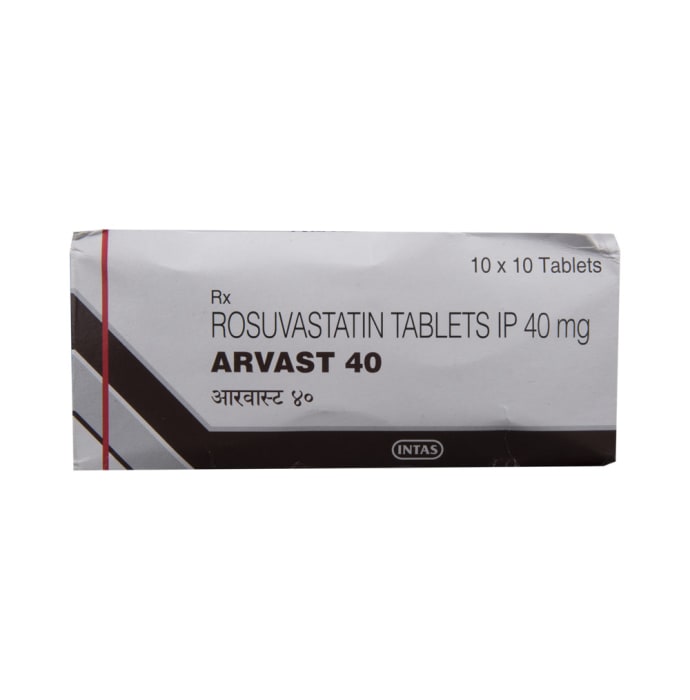 Arvast 40mg Tablet (10'S)