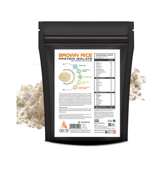 AS-IT-IS Nutrition Brown Rice Protein Isolate (1kg)