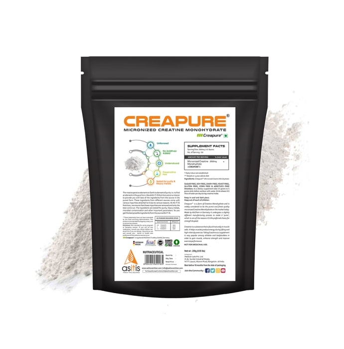 AS-IT-IS Nutrition Creapure Micronized Creatine Monohydrate (100gm)