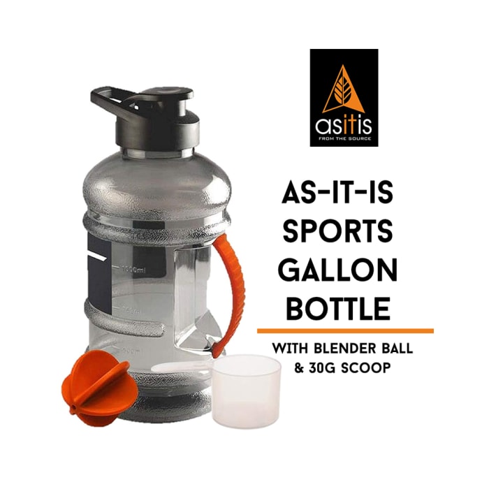 AS-IT-IS Shaker Bottle / Water Bottle 1.5 Litre with Mixer Ball and Scoop BPA Free