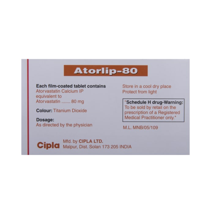 Atorlip 80mg Tablet (7'S)