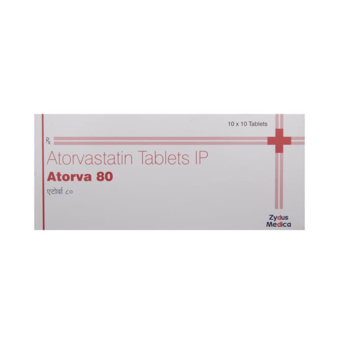 Atorva 80mg Tablet (10'S)