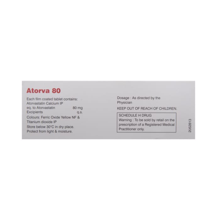 Atorva 80mg Tablet (10'S)