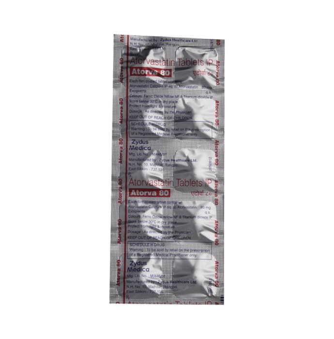 Atorva 80mg Tablet (10'S)