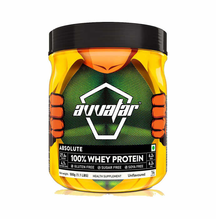 Avvatar Absolute 100% Whey Protein Unflavoured (1kg)