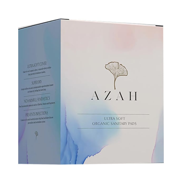 Azah Ultra Soft Organic Sanitary Pads (6 XL+6 Regular)