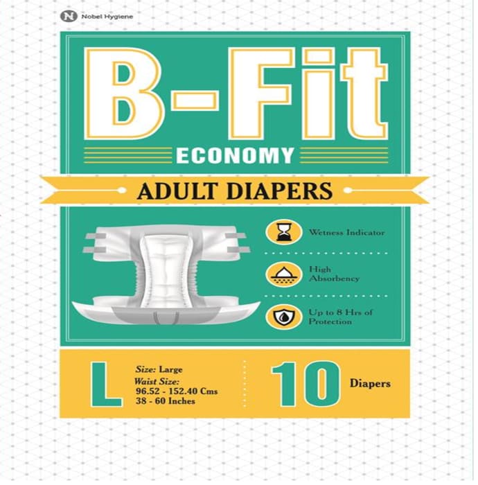 B-Fit Economy Adult Diaper Large