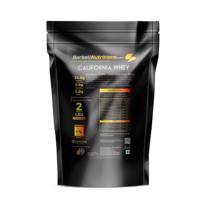 Barbell Nutritions California Whey Protein Natural (2lb)