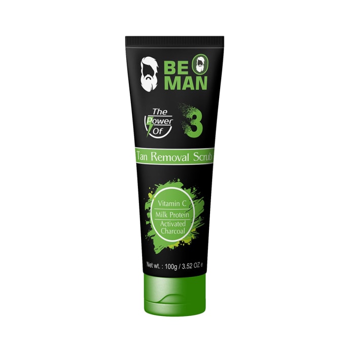 Be O Man Activated Charcoal and Milk Protein Tan Removal Scrub (100gm)