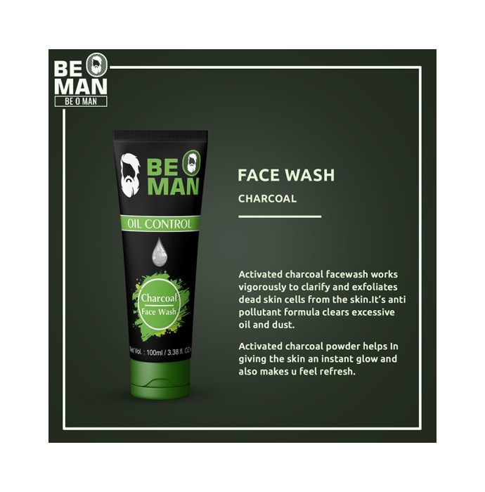 Be O Man Activated Charcoal Face Wash (100ml)