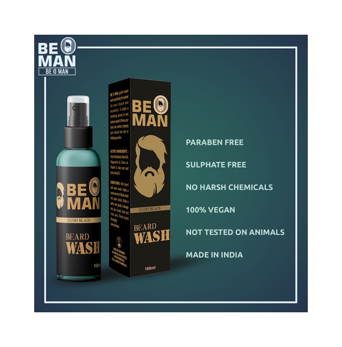 Be O Man Beard Wash Oudh Black (100ml)