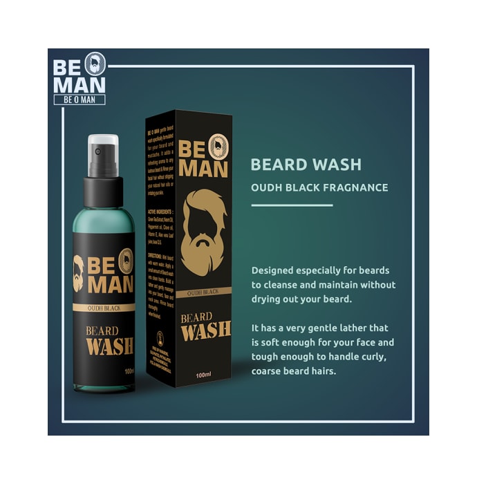 Be O Man Beard Wash Oudh Black (100ml)