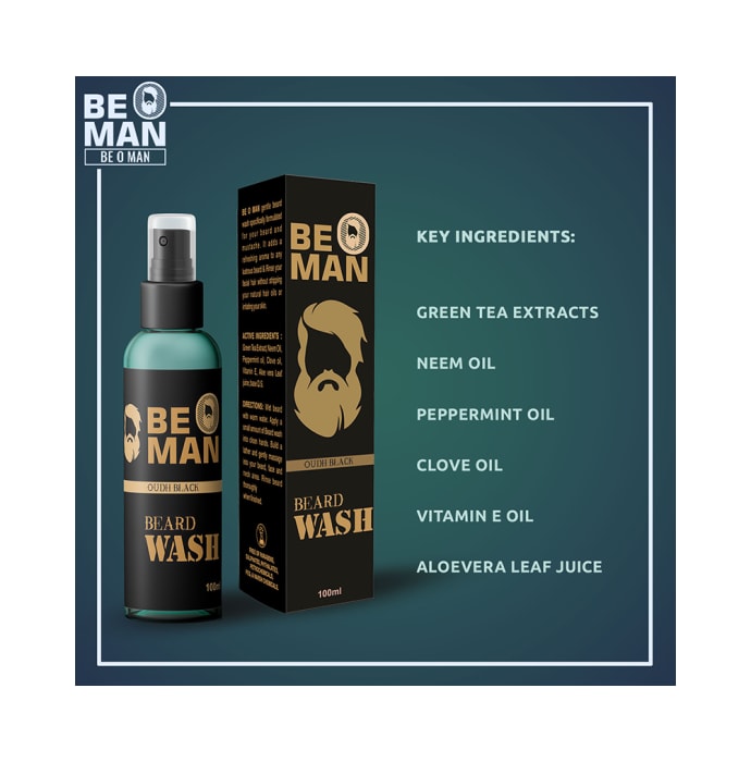 Be O Man Beard Wash Oudh Black (100ml)