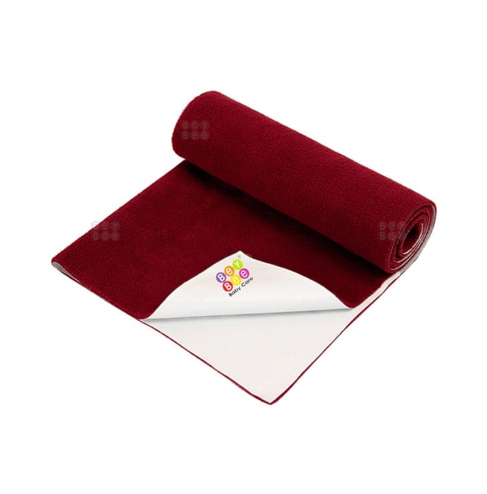 Bey Bee Waterproof Baby Bed Protector Dry Sheet for New Born Babies (70cm X 50cm) Small Maroon