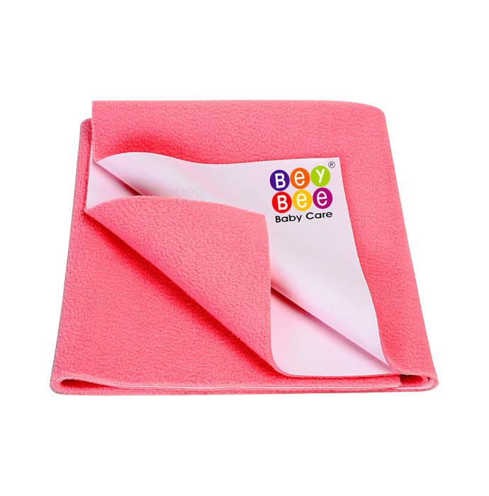 Bey Bee Waterproof Baby Bed Protector Dry Sheet for New Born Babies (70cm X 50cm) Small Salmon Rose