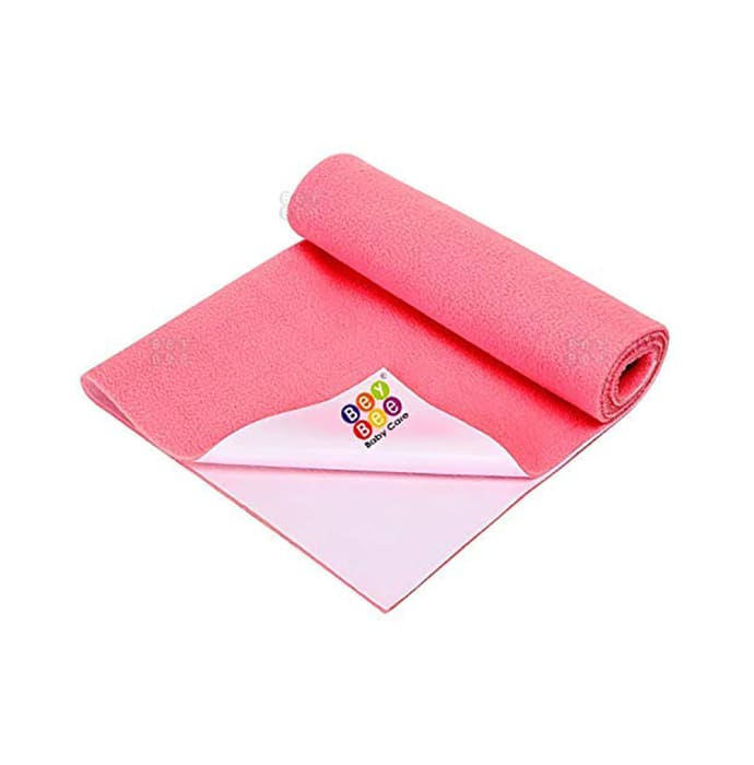 Bey Bee Waterproof Baby Bed Protector Dry Sheet for New Born Babies (70cm X 50cm) Small Salmon Rose