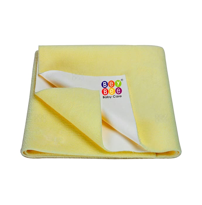 Bey Bee Waterproof Baby Bed Protector Dry Sheet for New Born Babies (70cm X 50cm) Small Yellow