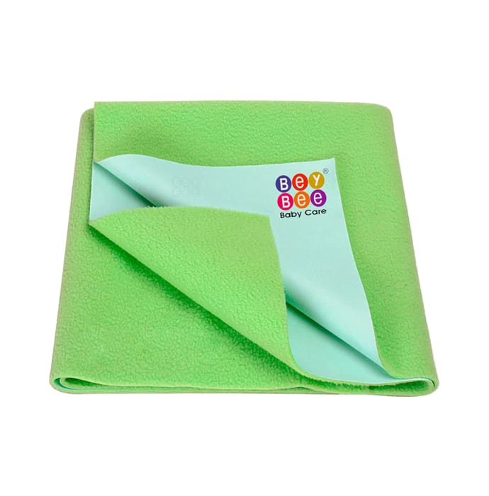 Bey Bee Waterproof Baby Bed Protector Dry Sheet for Toddlers (100cm X 70cm) Medium Light Green