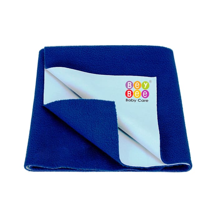 Bey Bee Waterproof Baby Bed Protector Dry Sheet for Toddlers (100cm X 70cm) Medium Royal Blue