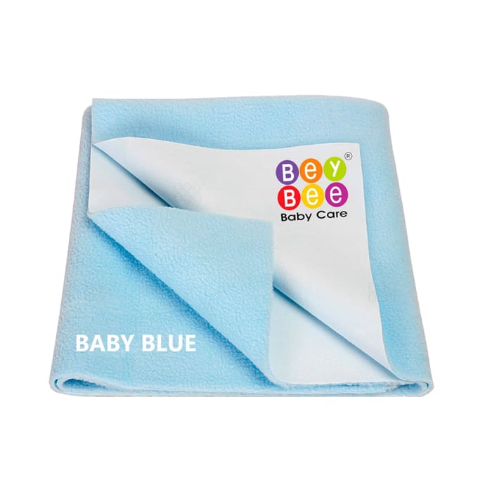 Bey Bee Waterproof Baby Bed Protector Dry Sheet for Toddlers (100cm X 70cm) Medium Sea Blue