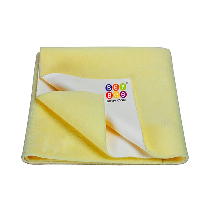 Bey Bee Waterproof Baby Bed Protector Dry Sheet for Toddlers (100cm X 70cm) Medium Yellow