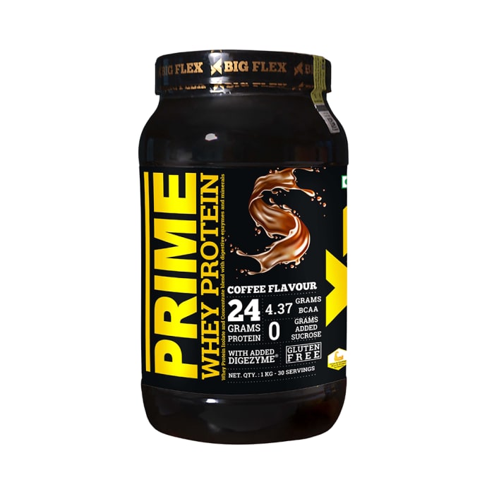 Big Flex Prime Whey Protein with 700ml Shaker Free Coffee (1kg)