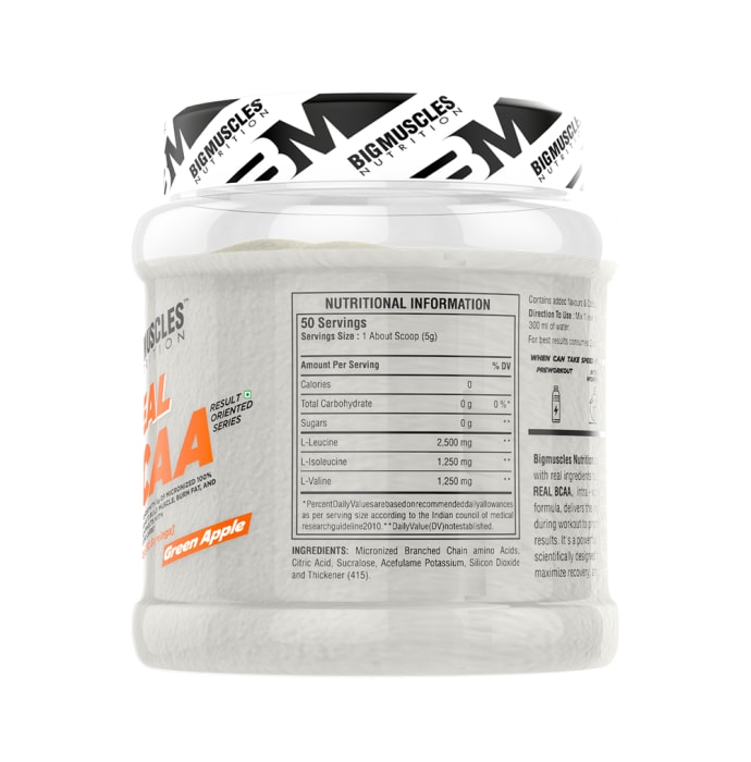 Big Muscles Real BCAA Green Apple (250gm)