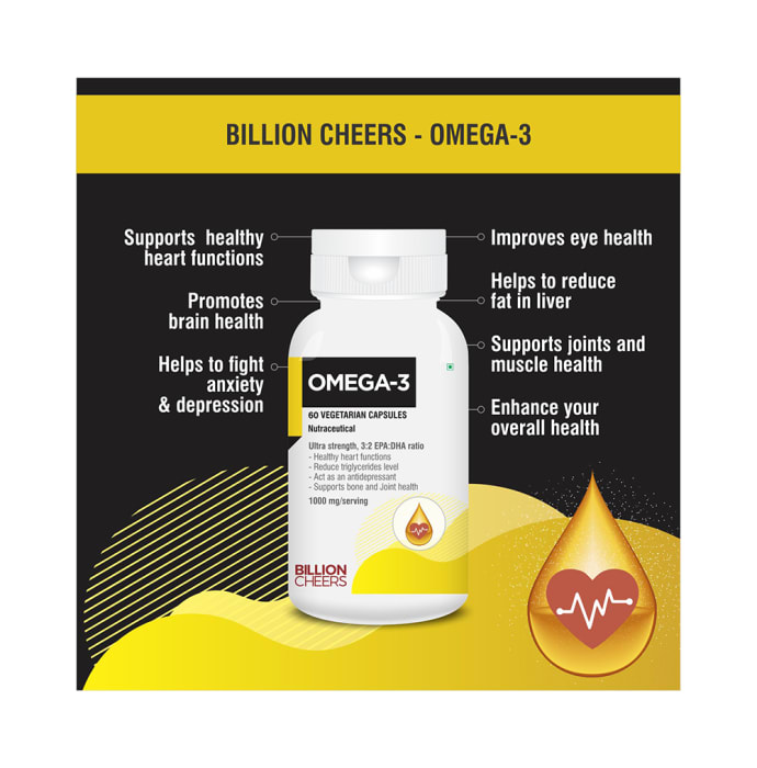 Billion Cheers Omega 3 Vegetarian Capsules