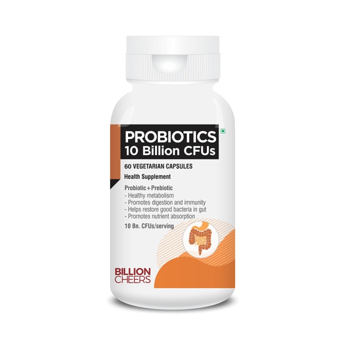 Billion Cheers Probiotics 10 Billion CFUs Vegetarian Capsules