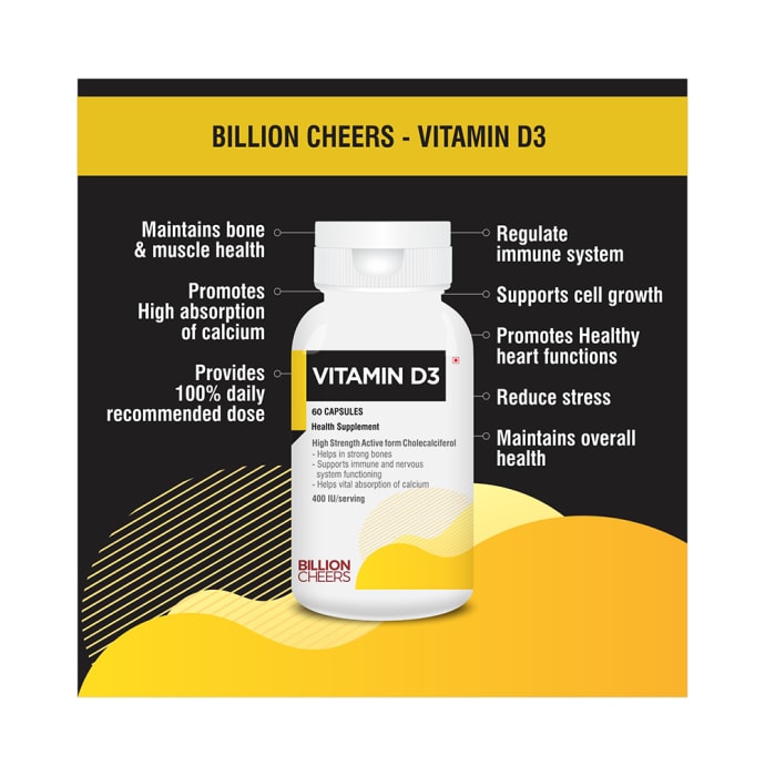 Billion Cheers Vitamin D3 Capsule (60'S)