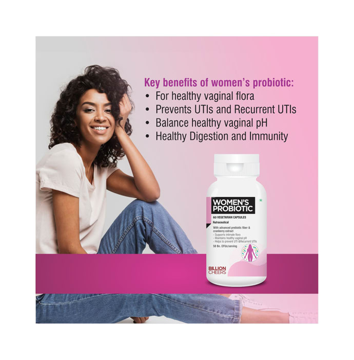 Billion Cheers Women's Probiotic Vegetarian Capsules