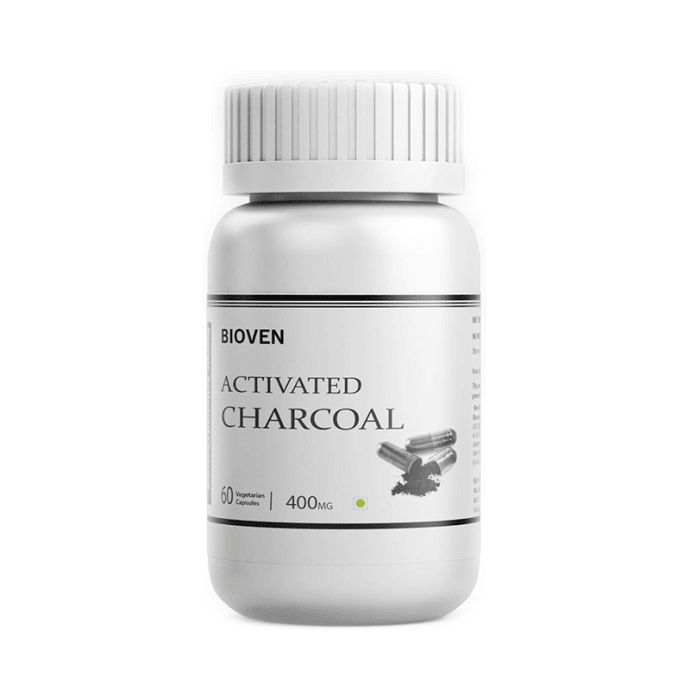 Bioven Activated Charcoal 400mg Vegetarian Capsules