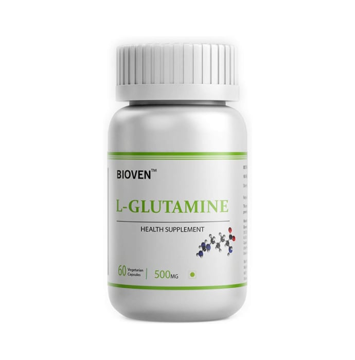 Bioven L-Glutamine 500mg Vegetarian Capsules