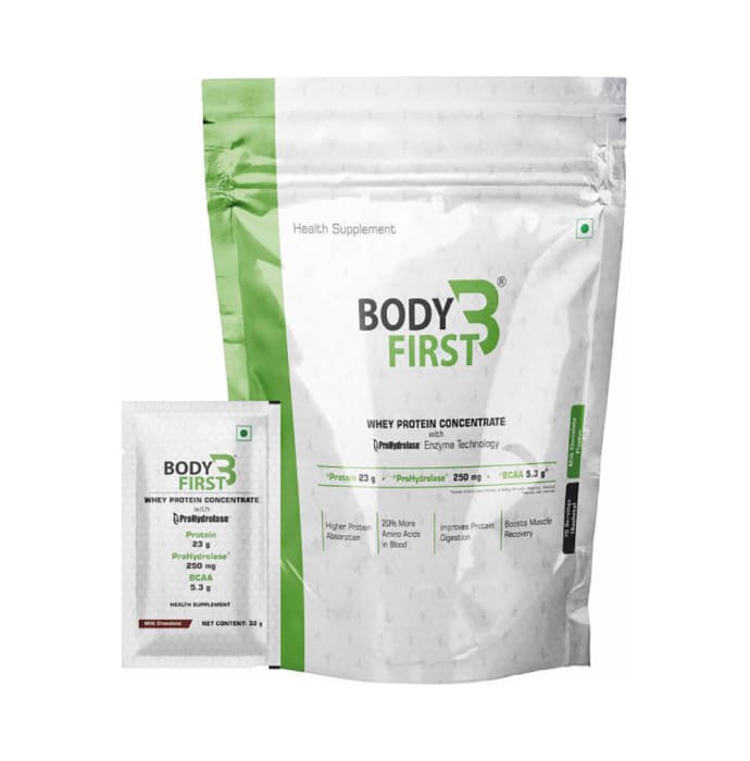 Body First Whey Protein Concentrate with Prohydrolase Enzyme Technology Milk Chocolate