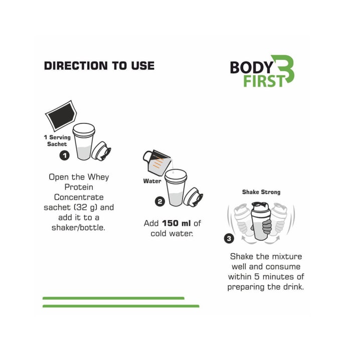 Body First Whey Protein Concentrate with Prohydrolase Enzyme Technology Milk Chocolate