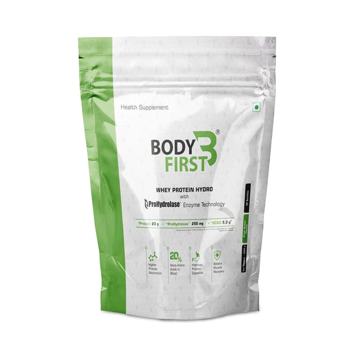 Body First Whey Protein Hydro with Prohydrolase Enzyme Technology Sachet (32gm Each) Kesar Badam