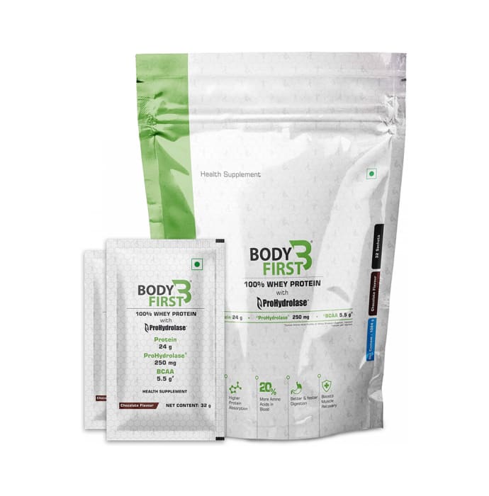 Body First Whey Protein with ProHydrolase (32gm Each) Chocolate