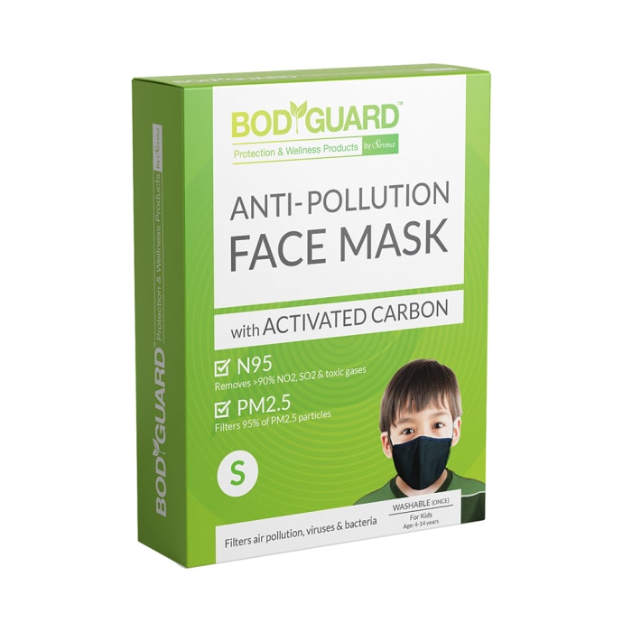 Bodyguard Anti Pollution Mask with Activated Carbon, N95 + PM2.5 (Kids)