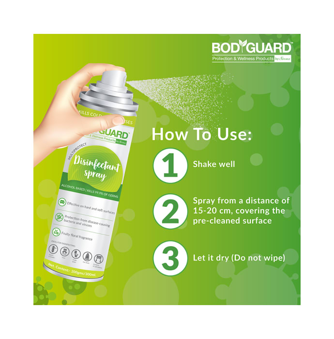 Bodyguard Multiprotect Alcohol Based Disinfectant Spray (100ml)