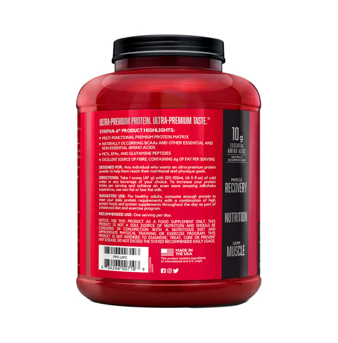 Bsn syntha-6 powder chocolate milkshake (5lb)