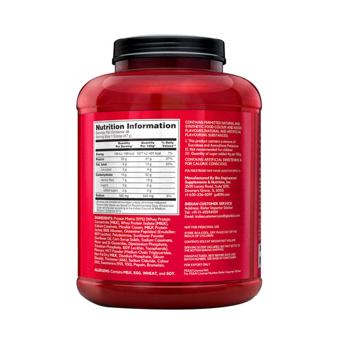 Bsn syntha-6 powder strawberry (5lb)