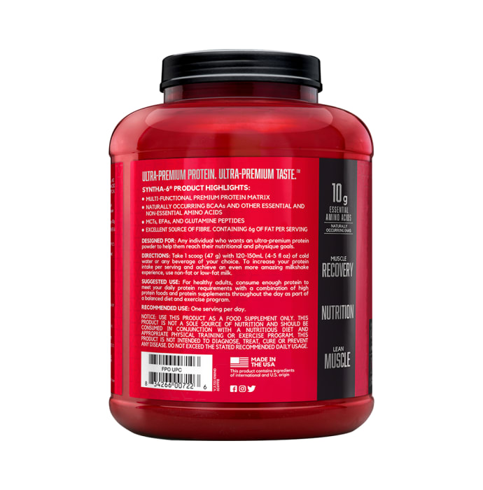 Bsn syntha-6 powder strawberry (5lb)