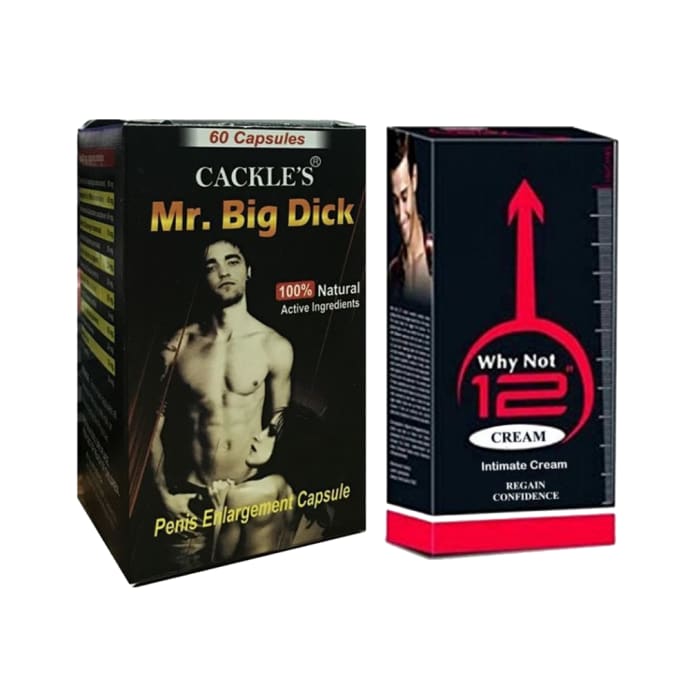 Cackle's Combo Pack of Mr. Big Dick 60 Capsule & Why Not 12 Cream 60gm