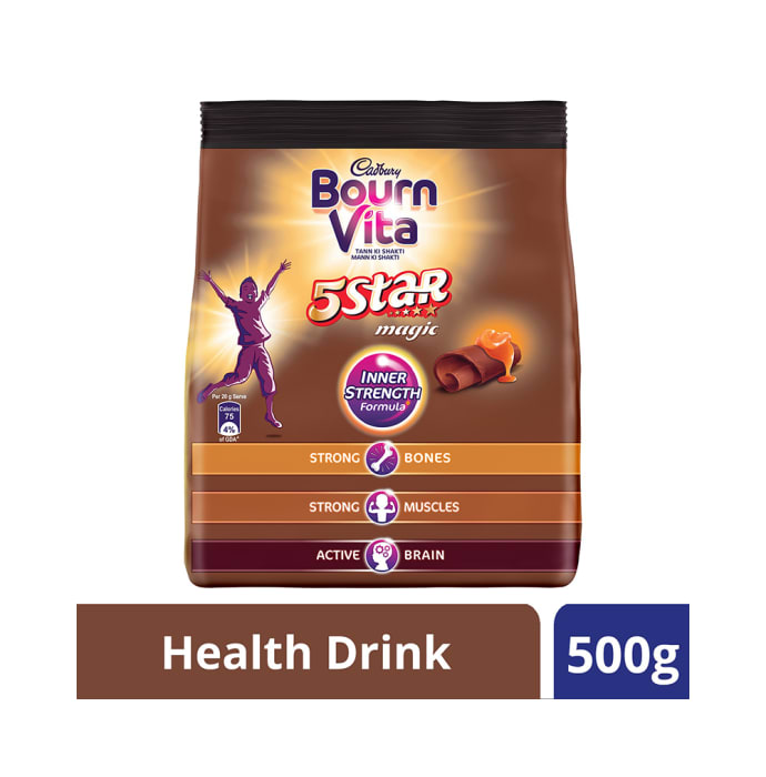 Cadbury Bournvita 5 Star Magic Health Drink Refill Pack (500gm)