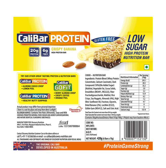 Calibar Protein Bar Crispy Banana