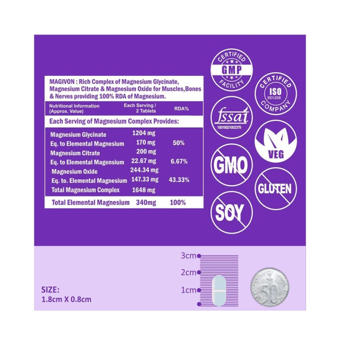 Carbamide Forte Chelated Magnesium Complex 824mg Vegetarian Tablet (120'S)