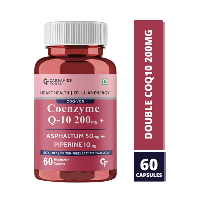 Carbamide Forte Coenzyme Q10, 200mg + Asphaltum 50mg + Piperine10mg Vegetarian Capsule